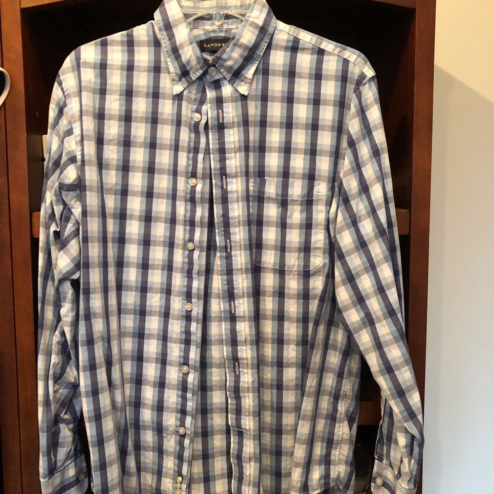 Men’s LANDS END PLAID SHIRT
